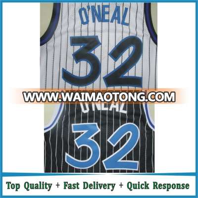 Sublimated Blue Stripe Basketball Jersey Stitched Basketball Jerseys